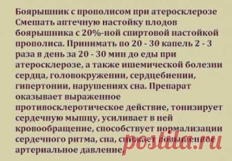 Боярышник с прополисом при атеросклерозе