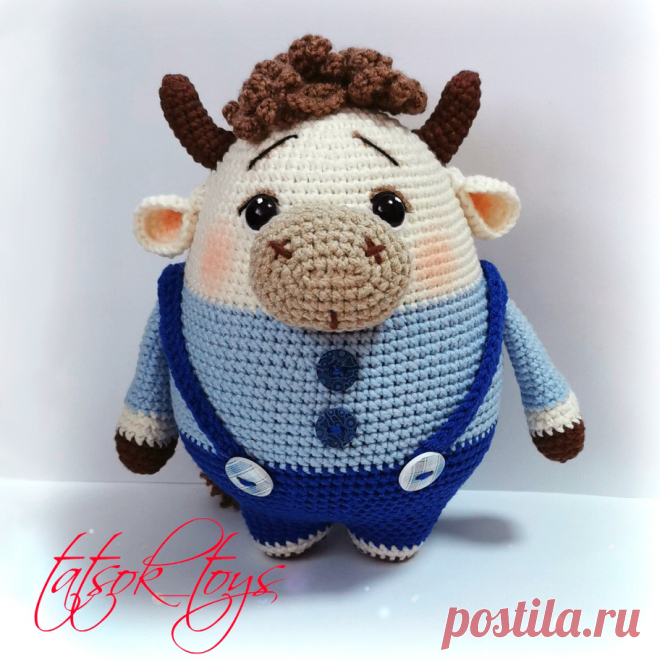PDF Бычок-пухлячок Аркадий крючком. FREE crochet pattern; Аmigurumi animal patterns. Амигуруми схемы и описания на русском. Вязаные игрушки и поделки своими руками #amimore - бык, бычок, корова, коровка, телёнок.