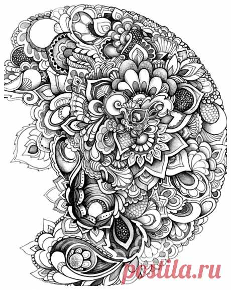 Контурные рисунки. Раскраски. Микс
