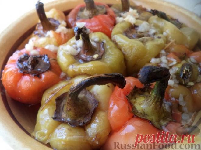 Рецепт: Сладкий жареный перец в чесночной заливке на RussianFood.com