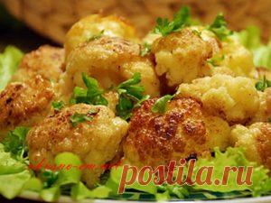 Цветная капуста в сырном кляре