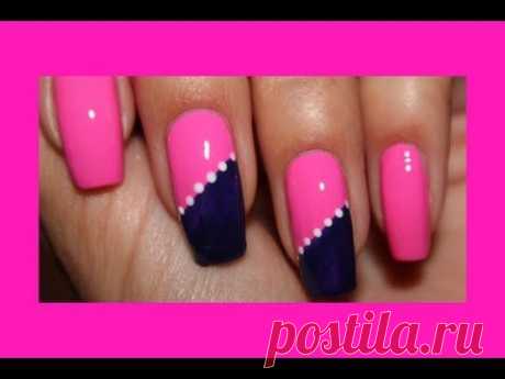 Маникюр френч уголком / French manicure area