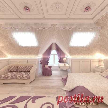 Спальня в мансарде.