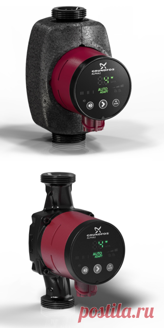 Циркуляционный насос серии Grundfos ALPHA2 25-40 180 с гайками (артикул: 99420002) в Москве