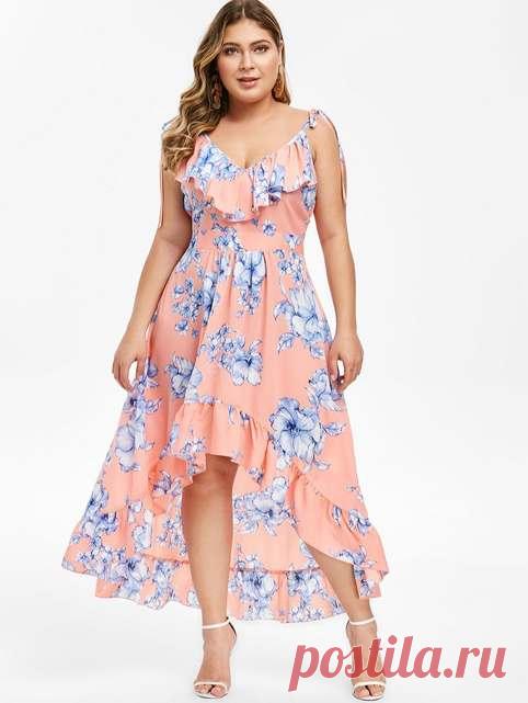 Длинные платья и сарафаны для полных девушек и женщин английского бренда DressLily лето 2019 (60 фото)