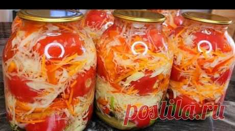 Теперь зимой помидоры не покупаю. Закрываю по 50 банок! Невероятно вкусный рецепт с ПОМИДОРАМИ и с Капустой! | Пазанда Замира | Дзен
