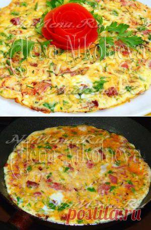 Омлет с помидорами