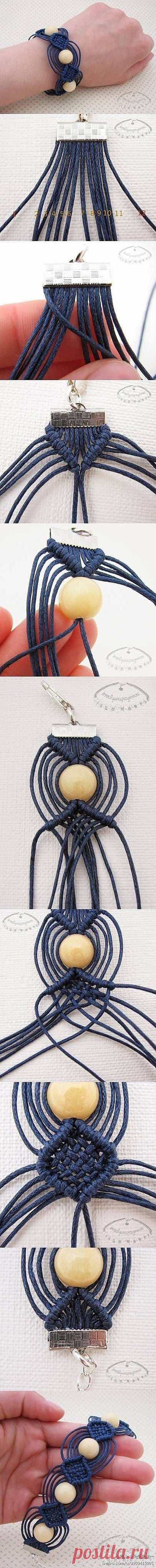 DIY Unique Macrame Beaded Bracelet