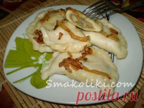 Дрожжевые вареники с картошкой и грибами. Пошаговый рецепт с фото на Smakoliki.com