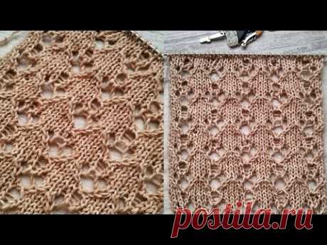 Невесомый ажурный узор спицами ❤️🧶knitting pattern.