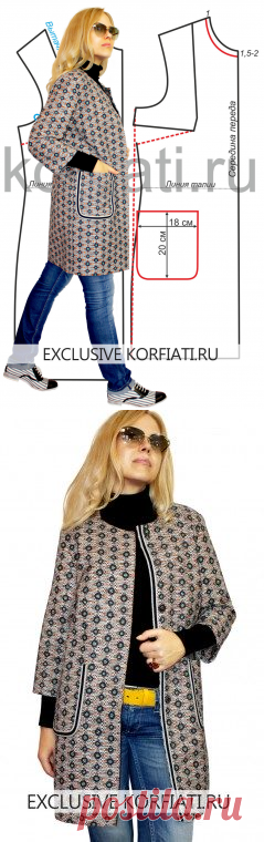 Выкройка легкого пальто от Анастасии Корфиати