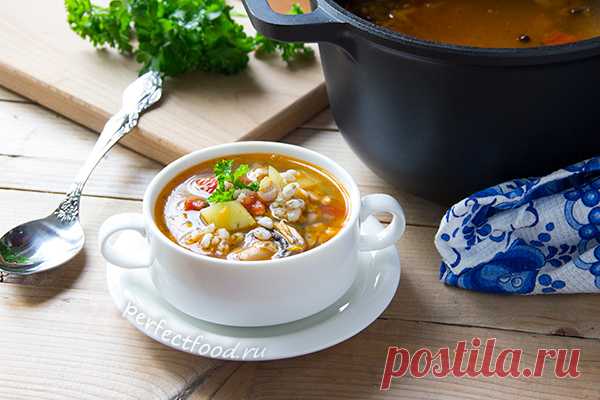 Суп с перловкой и грибами. Грибной суп с перловкой - рецепт с ФОТО и ВИДЕО | Вегетарианские рецепты с фото на каждый день