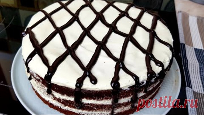 Простой и Быстрый ВКУСНЫЙ Шоколадный Торт По-Домашнему☆ Без Сливок ‼