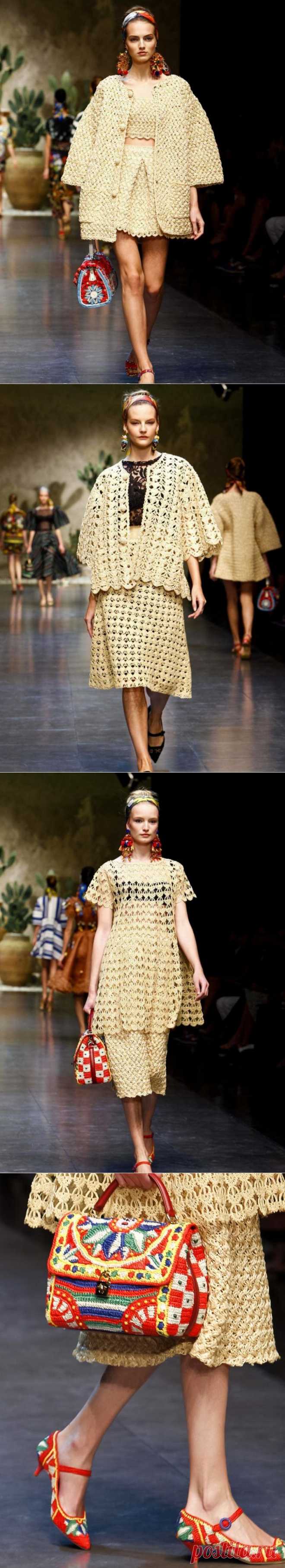 Dolce & Gabbana S/S 2013. Видео + модели крючком.