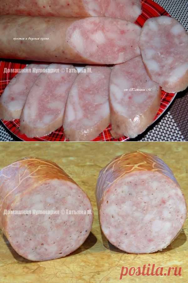 Колбаса домашняя куриная молочная (полурубленная)