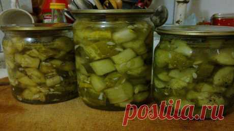 Домашняя консервация огурцов. Огурцы кусочками