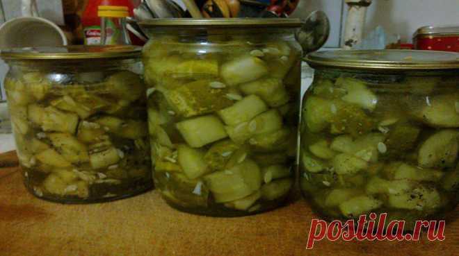 Домашняя консервация огурцов. Огурцы кусочками
