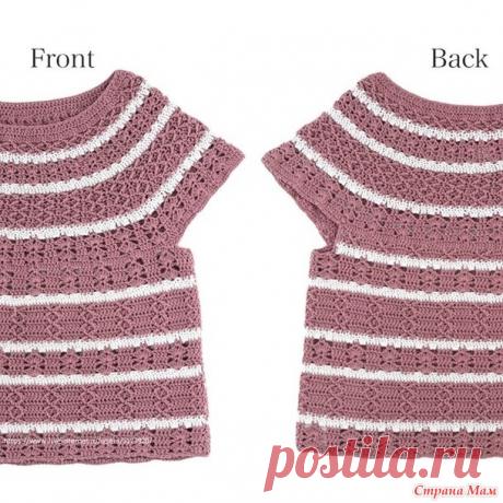 Полосатый топик в тонкую полоску. - Все в ажуре... (вязание крючком) - Страна Мам
