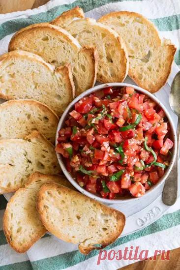 Классический простой и вкусный рецепт брускетты