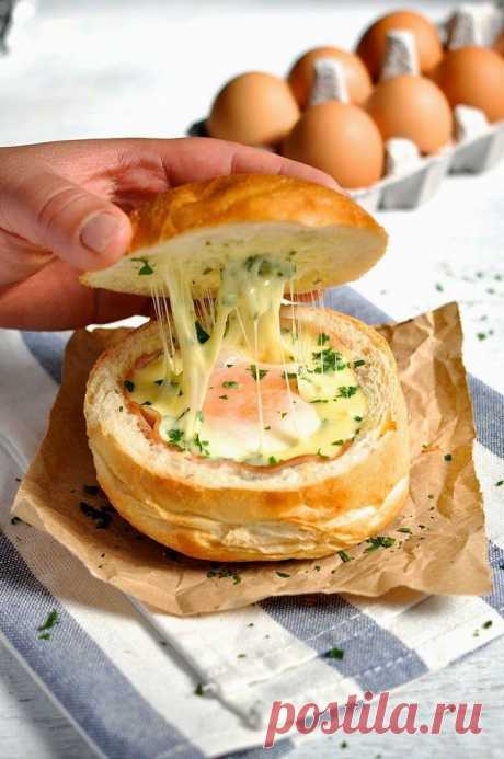 InVkus: Горячие булочки с яйцом, сыром и ветчиной