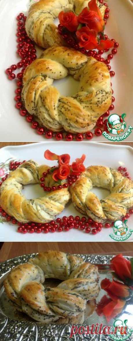 Слойки маково-карамельные &quot; Плетенка&quot; - кулинарный рецепт