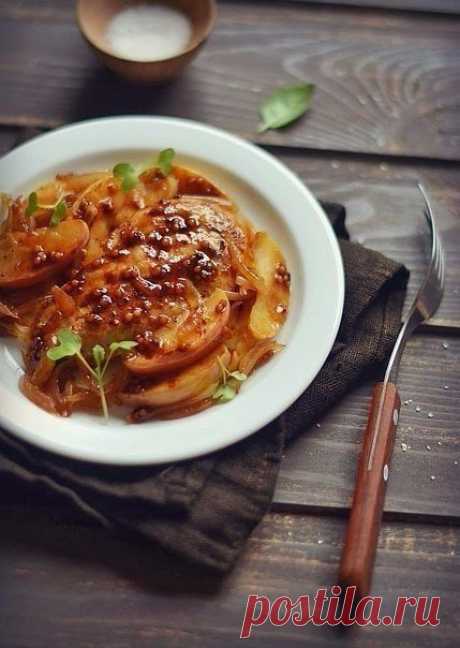 курица с яблоками