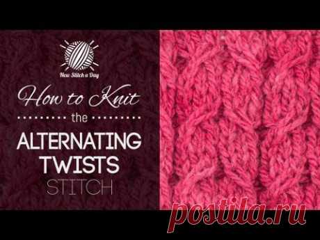 How to Knit the Alternating Twists Stitch - NewStitchaDay.com