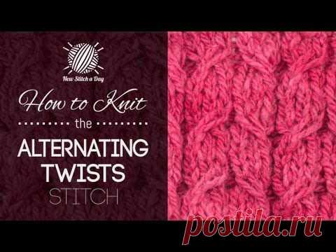 How to Knit the Alternating Twists Stitch - NewStitchaDay.com