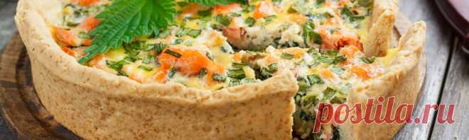 Рыбный пирог с овощами