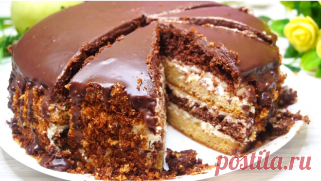 Торт Сметанник. Для домашнего чаепития идеален. | Готовим с Калниной Натальей | Дзен