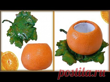 Сочный вазон/кашпо Апельсин из бетона (цемента) своими руками - Садоводка