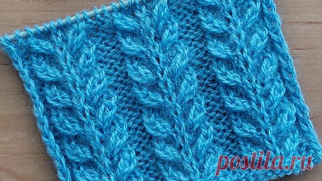 Отличный узор спицами для шапочки, жилета, свитера.