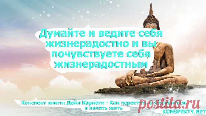 Думайте и ведите себя жизнерадостно и вы почувствуете себя жизнерадостным

#KONSPEKTYNET #цитаты #высказывания #афоризмы #мудрость #спокойствие #успех #достижение #саморазвитие #радость