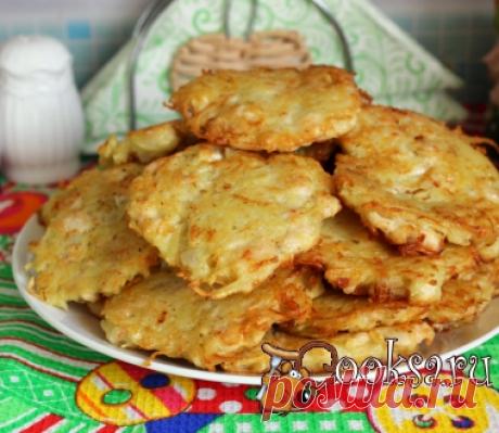 Картофельные оладьи с курицей и луком фото рецепт приготовления