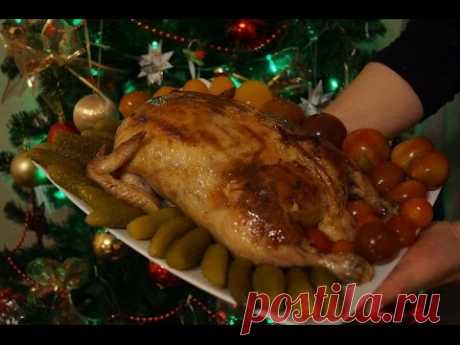 Новогодняя, фаршированная КУРИЦА с БЛИНАМИ! Таюшая во рту!