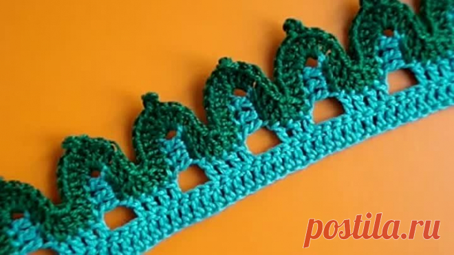 Вязание крючком Урок 273 Кайма Crochet edging