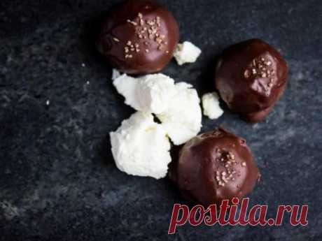 Шоколадные трюфели с козьим сыром