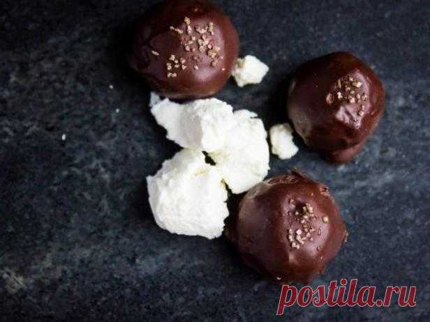 Шоколадные трюфели с козьим сыром