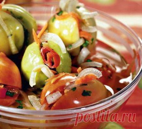 Фаршированные зеленые помидоры, заготовка. Пошаговый рецепт с фото