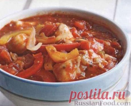 Рецепт: Курица, тушенная с овощами в медленноварке на RussianFood.com