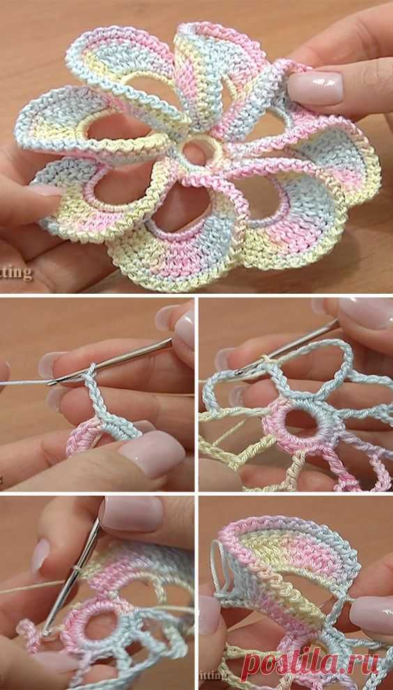 8 Petal Spiral Flower Pattern