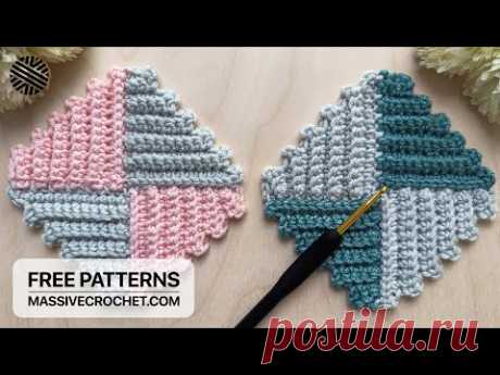 Crochet a VERY EASY & UNUSUAL Granny Square for Beginners! 👍