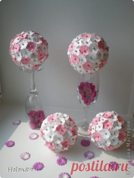 Делаем цветочные шарики - Свадьба