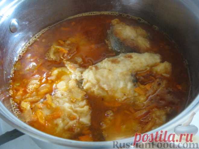 Рецепт: Минтай с овощами в томатном соусе на RussianFood.com