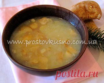 Грибной суп с клецками.