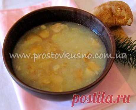 Грибной суп с клецками.