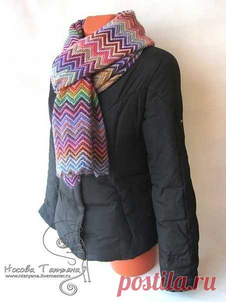 Позитивный шарф (Вязание спицами) — Журнал Вдохновение Рукодельницы