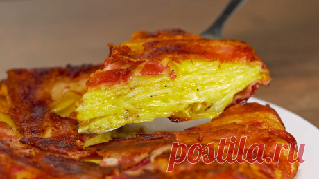 Шотландский картофельный пирог-запеканка.  Рецепт от Всегда Вкусно! У этого необычного рецепта есть все шансы занять достойное место в вашем списке любимых рецептов. «Шотландский картофельный пирог» идеально подойдет к семейному обеду и с успехом может быть подан к праздничному ужину. Печется такой пирог без муки и понадобится вам всего 5 ингредиентов.
