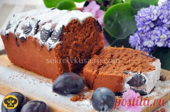 Шоколадно - миндальный кекс со сливами - Секрет Вкуса Из закромов хочу вам предложить шоколадный, очень шоколадный кекс со сливами. Понравился мне очень, нет очень, очень)) Только совет, тем кто