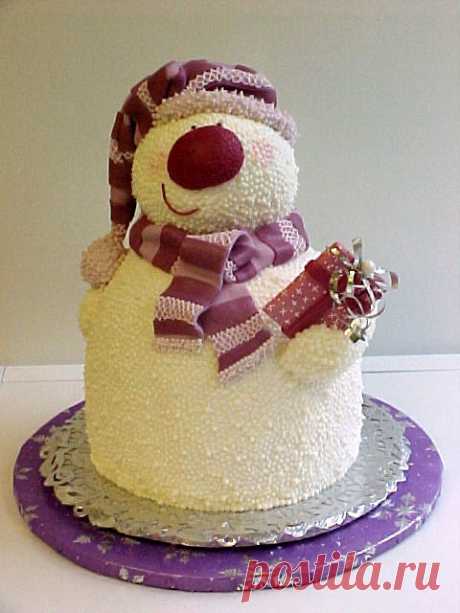 Snowman Cake, so cute Snowman Cake  so cute